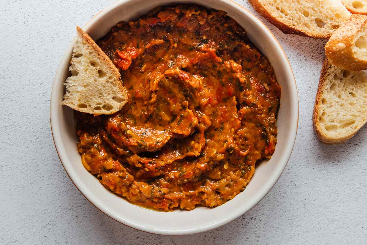 Zaalouk with Roasted Peppers – Traditional Moroccan Eggplant and Pepper Salad
